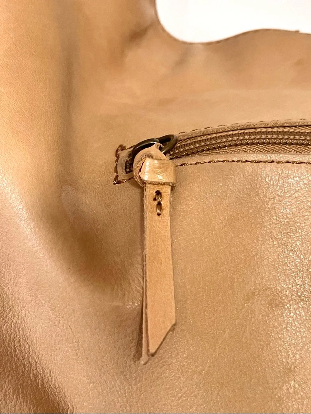 The Sak Silverlake Leather Braided Slouch Hobo Shoulder Bag Camel Tan Boho
